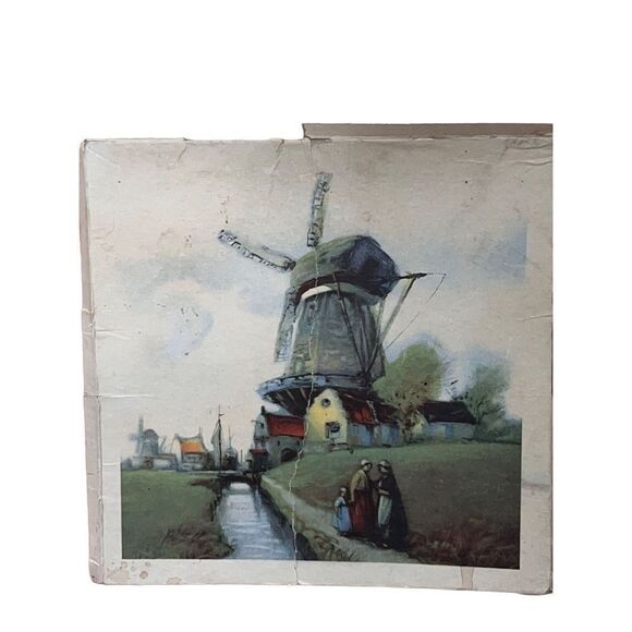 Antique 1919 Set Of 3 Dutch Art Deco Deadstock Handkerchief in Original Box - Picture 4 of 14